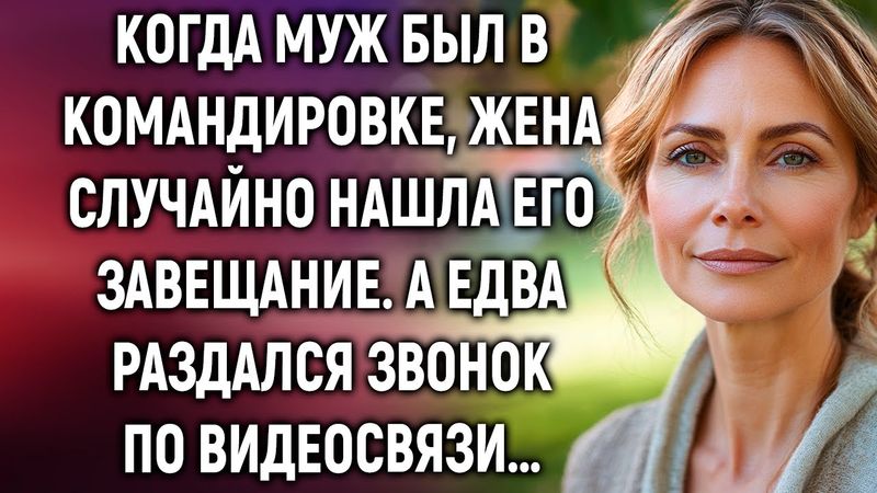 Когда муж был в командировке, жена случайно нашла его завещание. А едва раздался звонок…