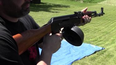 AK47 Full Auto Dump with 75 round Drum Mag
