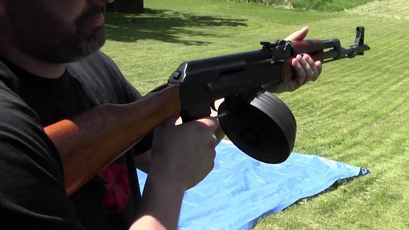AK47 Full Auto Dump with 75 round Drum Mag