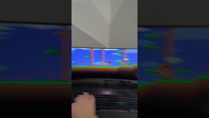 Terraria on 49" Super Ultrawide Viotek Monitor #shorts #gaming #terraria #v4victory #viotek