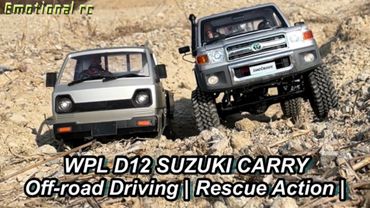 WPL D12 SUZUKI CARRY Off-road Driving Rescue Action |LC70| RC Car