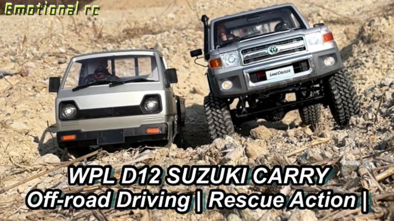 WPL D12 SUZUKI CARRY Off-road Driving Rescue Action |LC70| RC Car