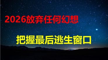 房价暴跌危害才刚开始,系统级风险全面爆发,信心和预期坍塌,结构性死亡不可逆;2026年,是放弃任何幻想,逃生最后窗口期。
