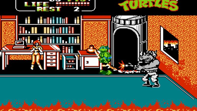 Teenage Mutant Ninja Turtles II - The Arcade Game[NES] FULL Walkthrough - Gameplay [Smooth Filter]
