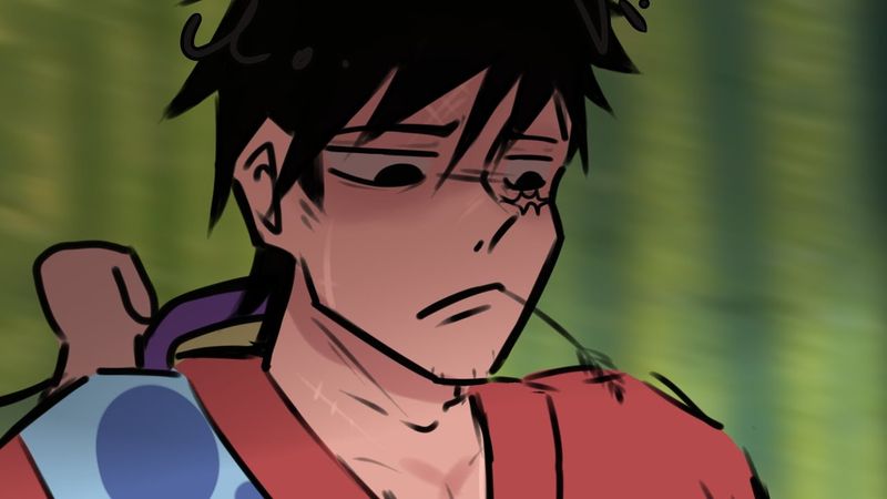 {-..a little girl with the look of a wolf...one piece..-}