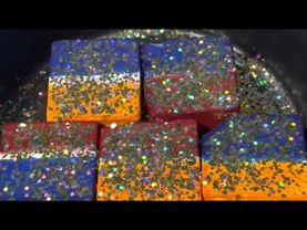 Colorful Dip Dyed Chalk with Glitter