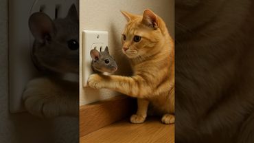 El pobre ratón atrapado por el cuello en el enchufe. / Poor mouse stuck by the neck in the socket.