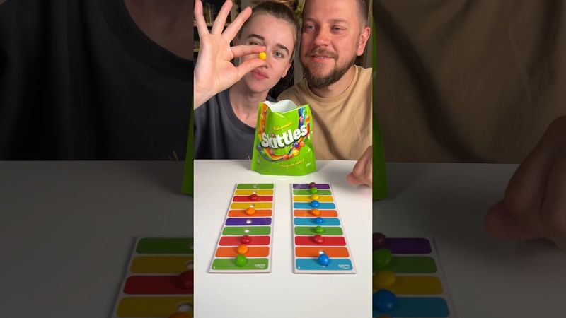 Skittles Line 🌈 #games #игры #fungame #boardgame #веселыеигры #funnygames #challenge