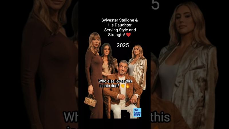 A Perfect Father-Daughter Duo! ❤️💕 #sylvesterstallone #love #hollywood #theiconicstars