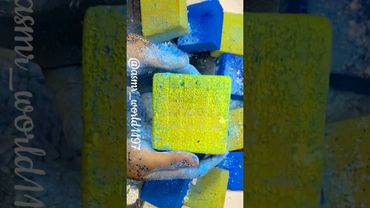 Lime pasted Block #crushingtime #slimevideos #relax #gymchalkasmr #crunchy #oddlysatisfying