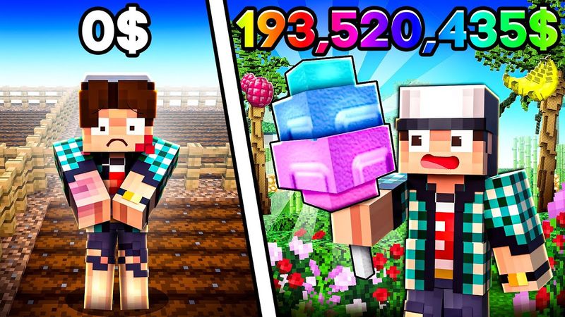 ОТ БОМЖА ДО ТРИЛЛИОНЕРА В GROW A GARDEN В МАЙНКРАФТ!