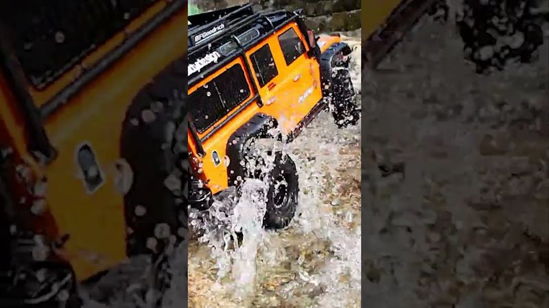 Traxxas TRX4 D110 Defender - creek rock climbing   #rc #rccar #offroad #4x4 #jeep #truck #toys