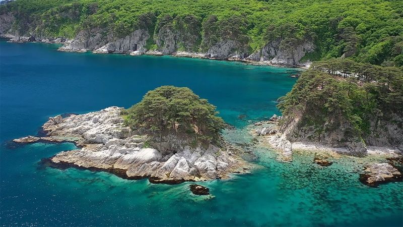 Юг Приморского края - чистейшее море и нереальные красоты полуострова Гамова с квадрокоптера - 4K