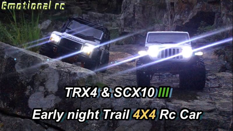 Axial SCX10 III & TRX4 | Wrangler Rubicon JL & DEFENDER Early night Trail 4X4 Rc car