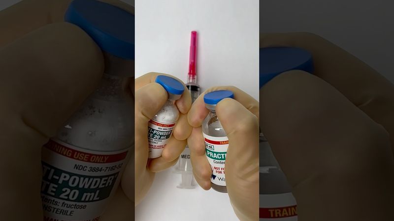 Reconstituting Medication 🧪😷 #goodtoknow #vet #medicine #funfacts #surgeonlife #hack #medical #tip