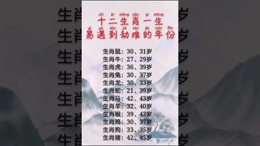 十二生肖破運年揭曉！這些年份最容易出事！