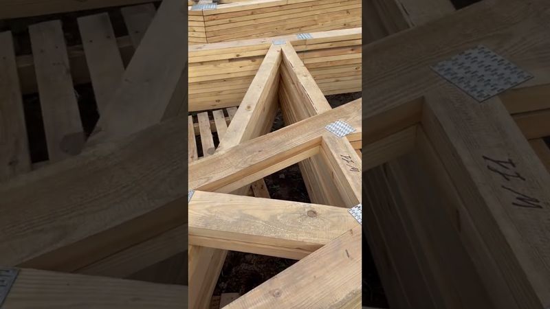 Фермы длиной 10м 😮 #каркасныйдом #быстровозводимыедома  #каркасник