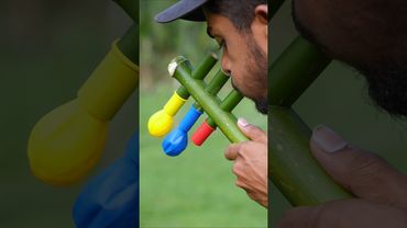 DIY Bamboo Creations with three Clour Balloone #Bamboo #Bambooart