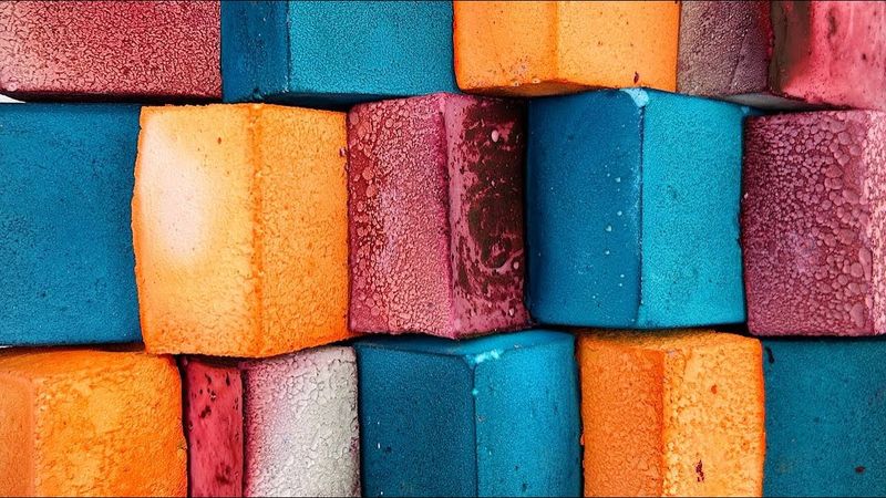 Dyed chalk★COLORED GYM CHALK★Crispy powder★Compilation set★Oddly satisfying video★