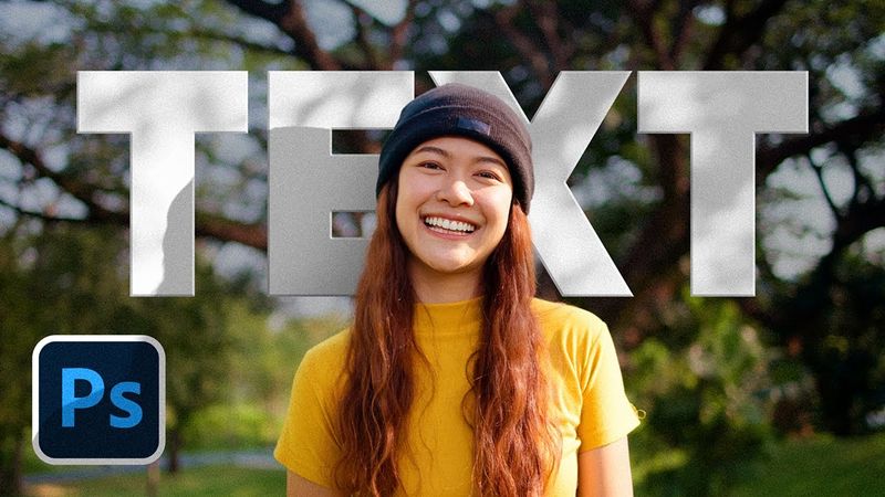 Add Text Behind Object with REAL Shadows in Photoshop!