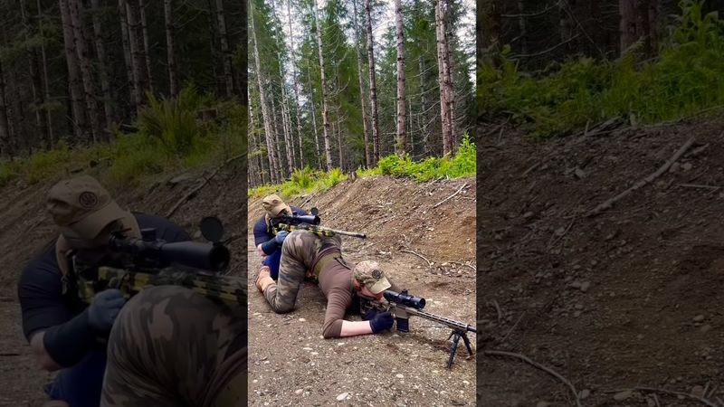 Cheek clamp , the most stable improvised firing position.