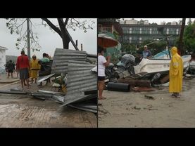 Clean-up begins in Puerto Escondido after Hurricane Erick hits Mexican coast | AFP