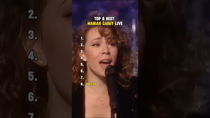 Top 8 Best Mariah Carey Live #MariahCarey #music #live #myall #emotions #80s #2000s