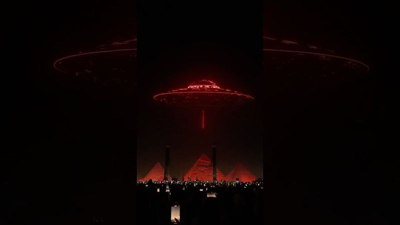 Legendary rave at the Great Pyramids by Anyma 👽 #rave #egypt #pyramids #anyma