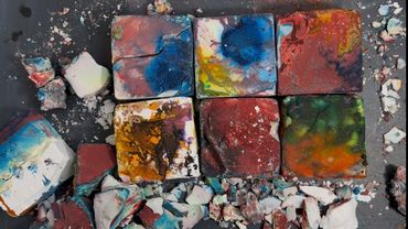 BUTTERY 🧈 BSN Dyed + Crispy 🎱👀❤️Chalk Blocks ASMR