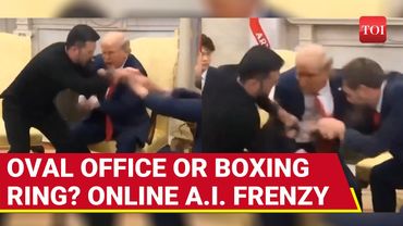 This Is How Trump-Zelensky Physical Fight Would Look; AI Transforms Oval Office into Boxing Ring