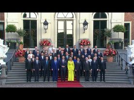 NATO leaders pose for group photo with Dutch Royal family | AFP