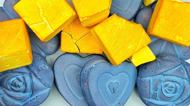 COLORED GYM CHALK★Crispy powder★Compilation set★Oddly satisfying video★