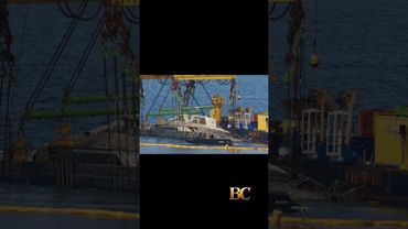 Sunken Bayesian superyacht raised from seabed near Sicily