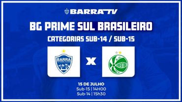 BARRA TV AO VIVO | BARRA FC X JUVENTUDE | SUB-14 / SUB-15 | BGPRIME SULBRASILEIRO