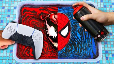 HYDRO Dipping PS5 CONTROLLER !! (PS5 Spider-Man VS Carnage Custom) 🎨