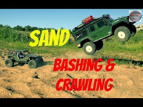 Traxxas TRX-4 & Axial Wraith Sand Bashing & Crawling