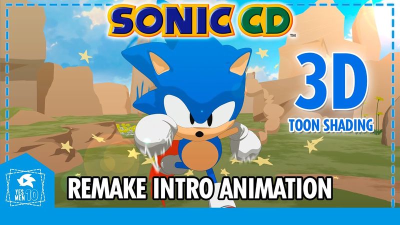 SONIC CD - REMAKE INTRO ANIMATION 3D (TOON SHADING)