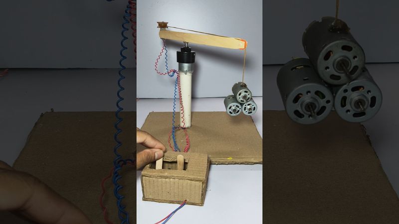 360° Rotating Crane #project #dcmotor #tech