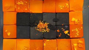 Black & Yellow Soft, Dusty and Flaky Dyed Chalk (Poll Result!)