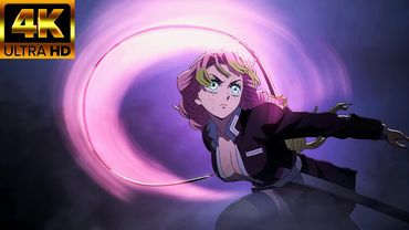 Mitsuri vs Hantengu 4K - Demon Slayer Season 3 Episode 10 (Full Fight Kanroji - Kimetsu no Yaiba S3)