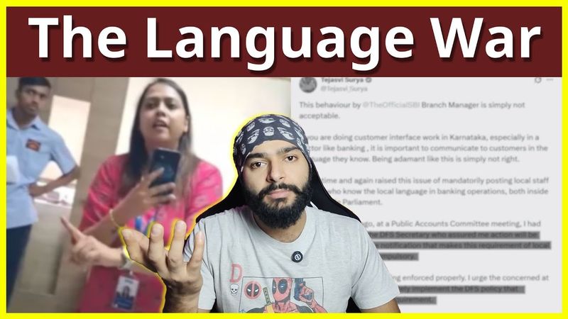 The Language War, Tejasvi Surya & DFS | कन्नड़ न बोलने पर बैंक मैनेजर का ट्रांसफर | Pulkit Tyagi