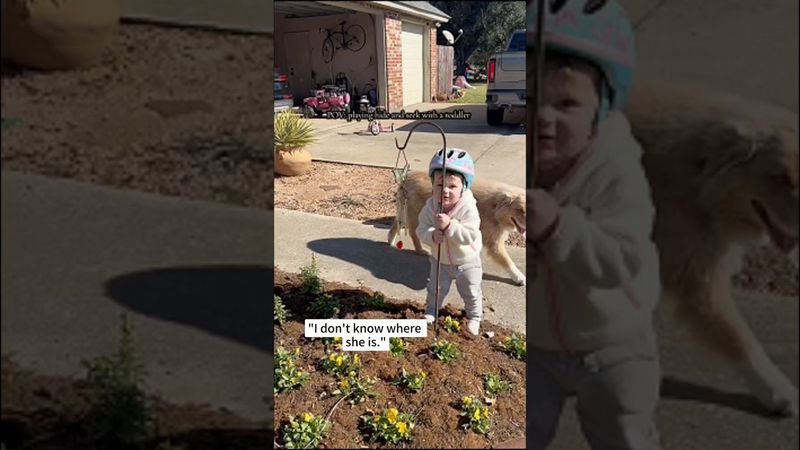 Isn’t this how all kids play hide and seek? 🤣#HideAndSeek #KidsBeingKids #FunnyKids #ParentLife