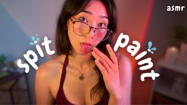 ASMR Spit Painting You 🖌️💦 (mouth sounds, hand movements, personal attention)