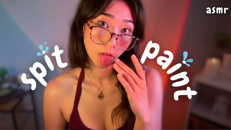 ASMR Spit Painting You 🖌️💦 (mouth sounds, hand movements, personal attention)