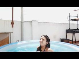 My teenager sister pool challenge