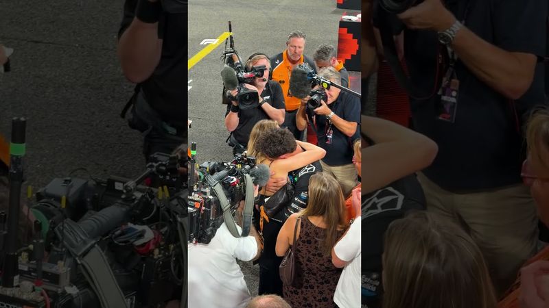 World Champion Lando Reunited With Magui In Parc Ferme 🧡