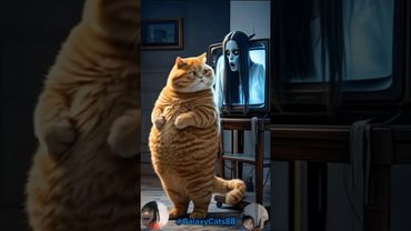 Ghost cooks delicious food for orange cat #shorts #funny #cat #comedy #cooking