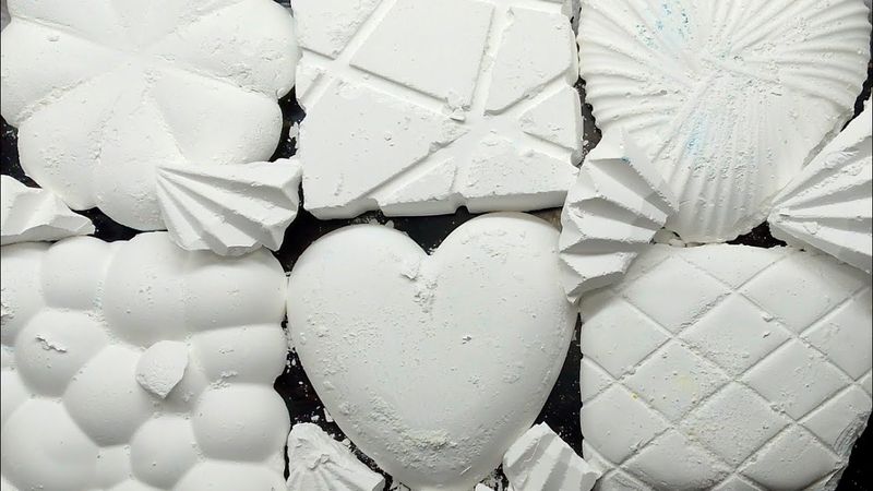 Powder Blast! White Chalk Crumble ASMR #gymchalk #chalk