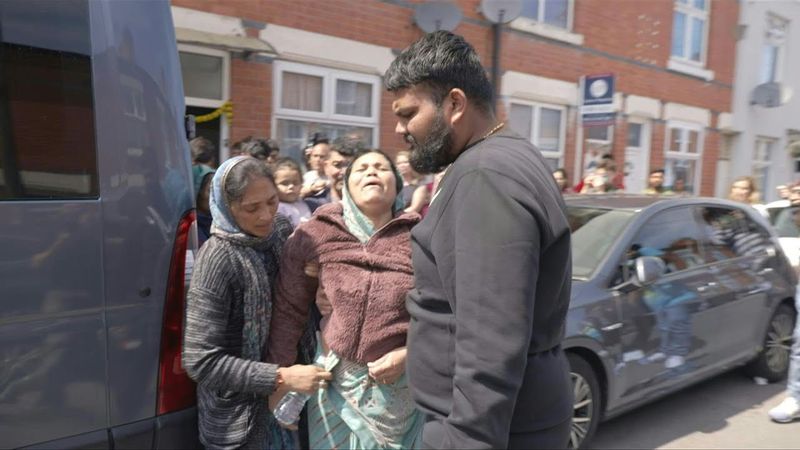 Mother of sole Air India crash survivor leaves UK home for airport | AFP