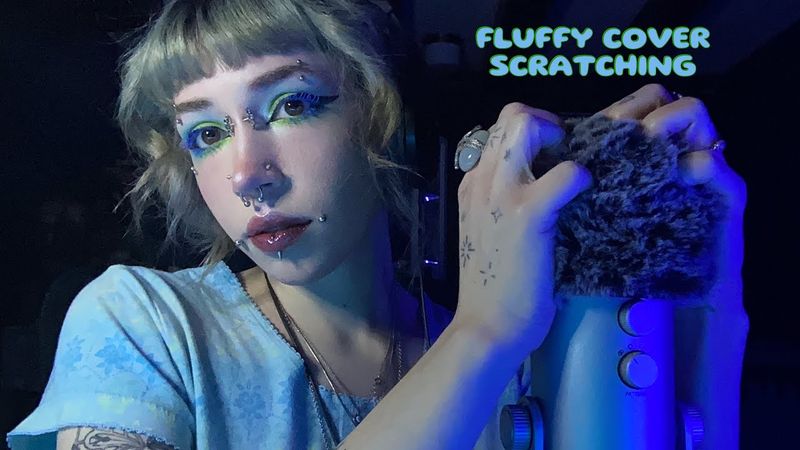 Fluffy Mic Cover Scratching ASMR | Mouth Sounds, Whispering